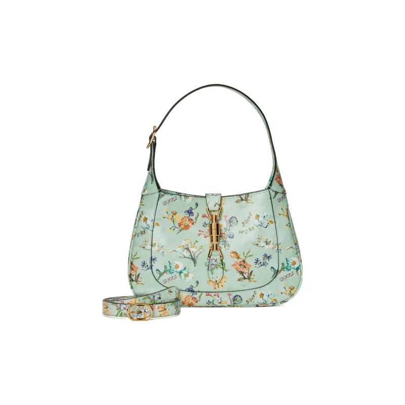 GUCCI Jackie 1961 Leather Crescent Shoulder Bag Shoulder Bag Women's Cyan-3