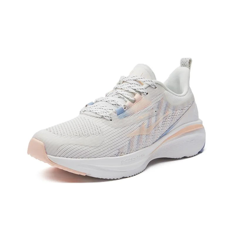 Erke Low Top Running Shoes Women's White Nude-1