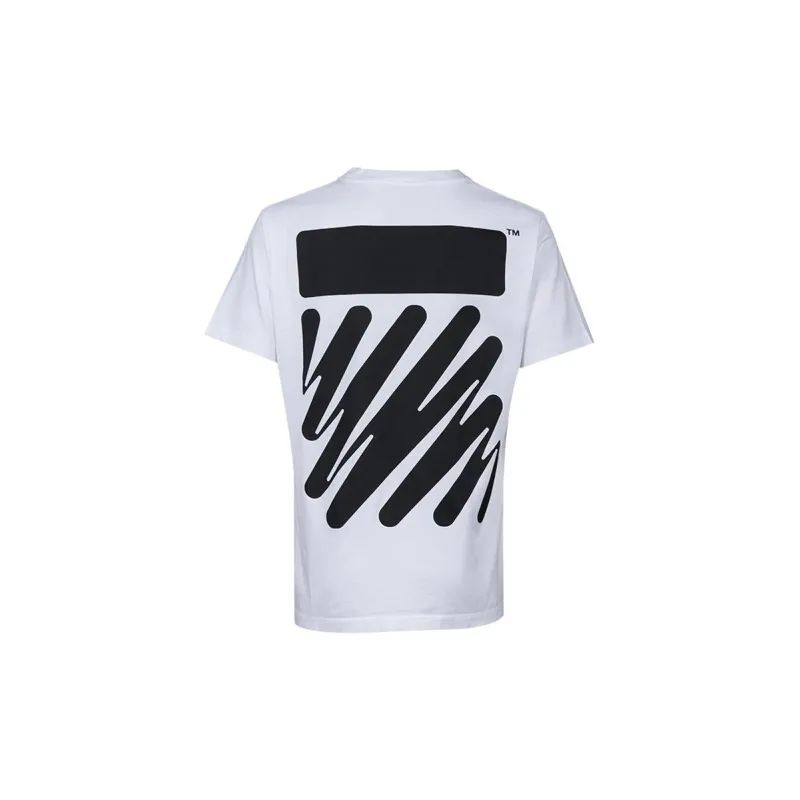 OFF WHITE Wave Diag Slim Short Sleeve Tee