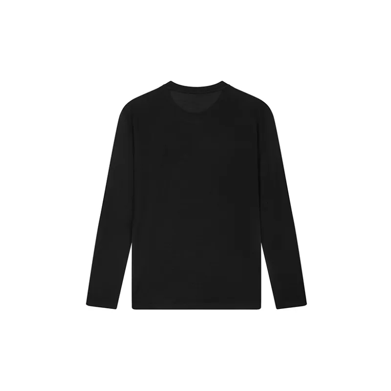 DAVID NAMAN Long Sleeved T Shirt Men's Black-1