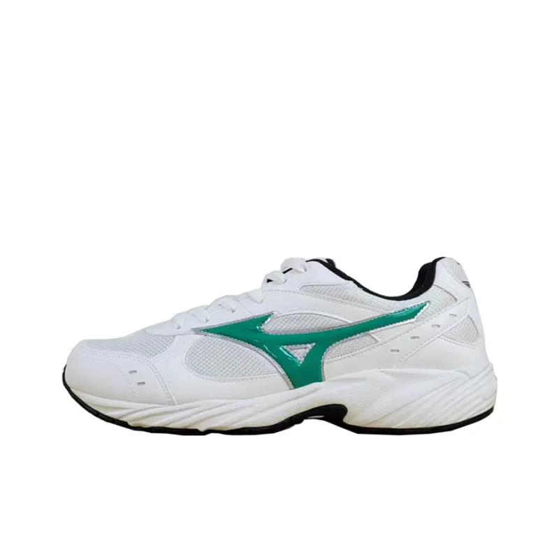 Mizuno Cushioning Anti-Slip Wear-Resistant Breathability Low-Top Training Running Shoes Men's White Green-0