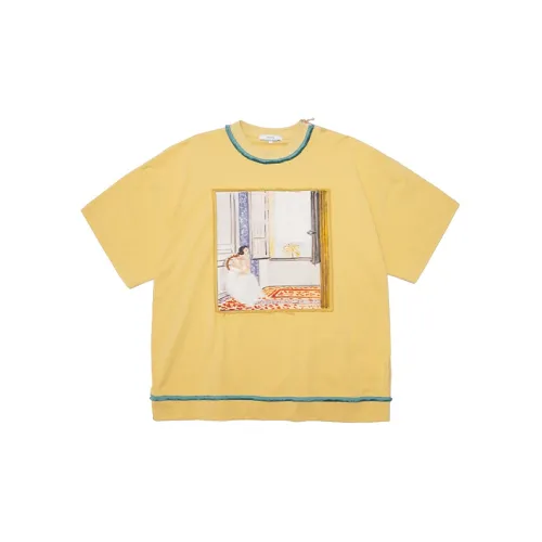 UNVESNO T-Shirts Unisex Egg Yellow