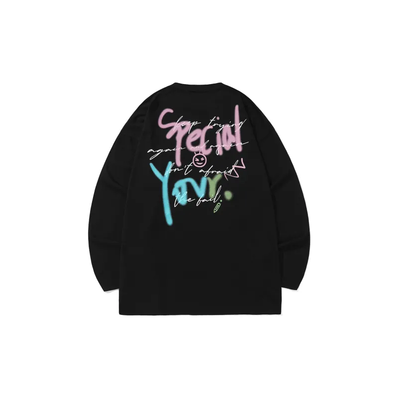 GENANX Straight Long Sleeved T Shirt Unisex-1