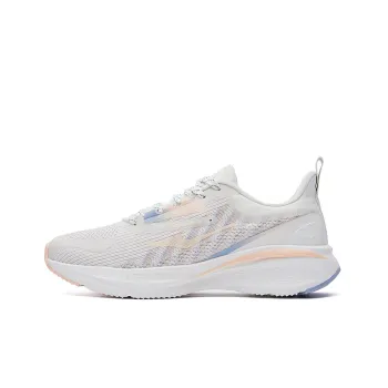 Erke Low Top Running Shoes Women's White Nude