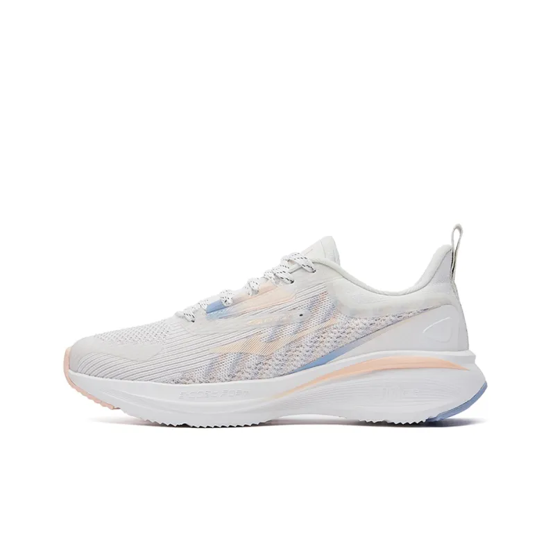 Erke Low Top Running Shoes Women's White Nude-0
