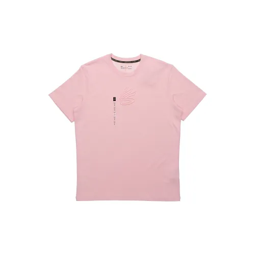 Under Armour Embroidered T-Shirts Men Pink