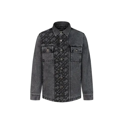 DAVID NAMAN Shirts Unisex Denim Gray