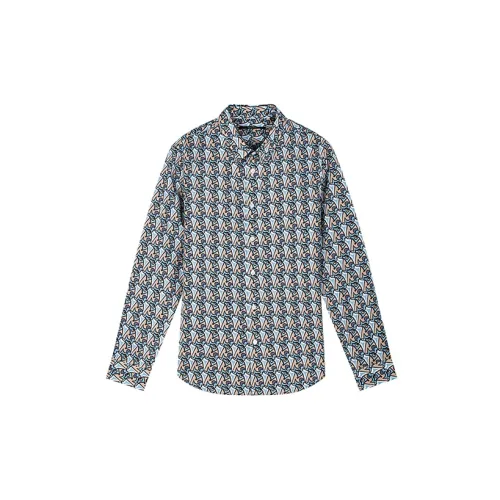 DAVID NAMAN Shirts Men Blue