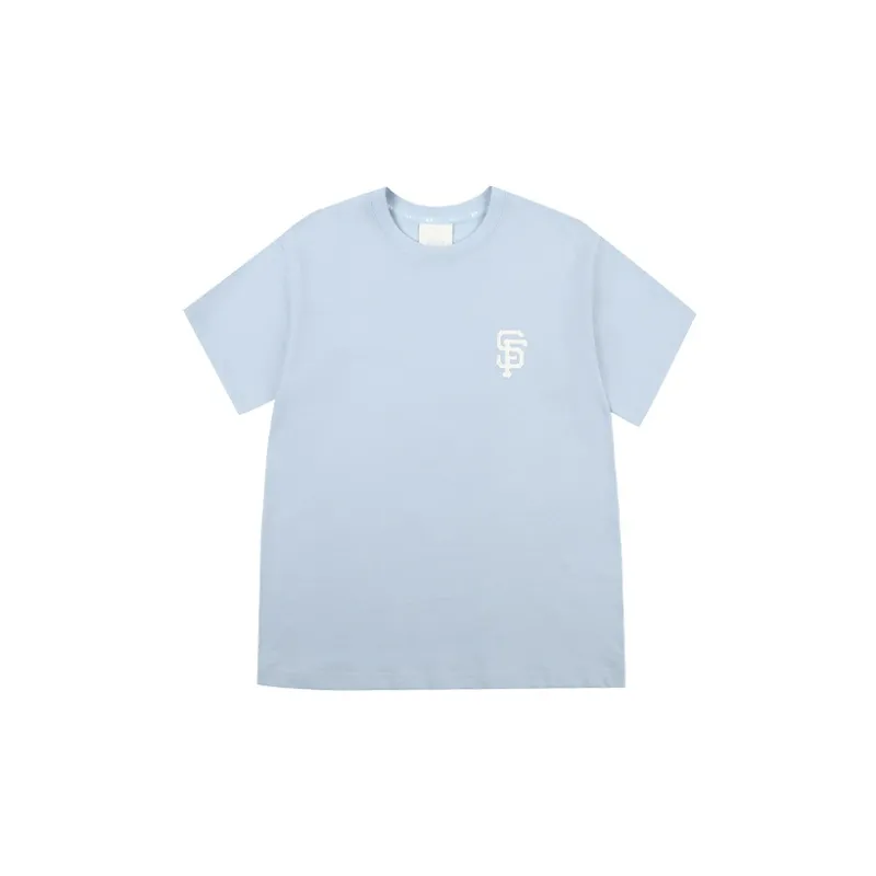 MLB Cashew Flower T Shirts Unisex Sky Blue-1