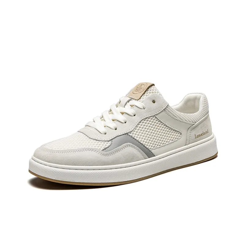 LEAVELAND Stylish Skateboarding Shoes Men's White-1