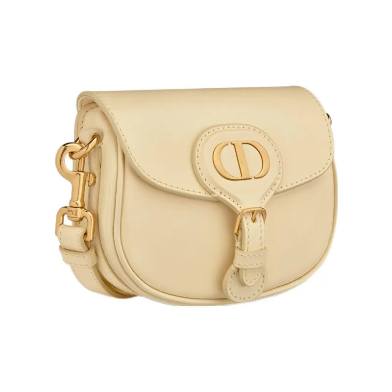 DIOR Bobby Smooth Finish Cow Leather Shoulder Bag Crossbody Bag Extra Mini Women's Light Yellow-1