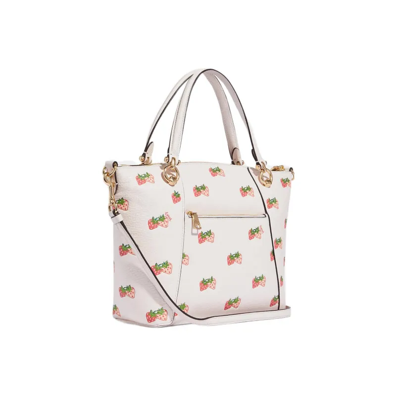 COACH Kacey Pebbled Leather Dumpling Bag, Handbag, Shoulder Bag, Crossbody Bag Medium Size Women's White-1