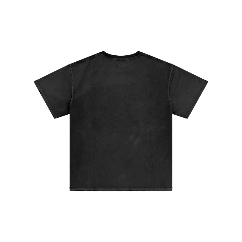 False Perception T-Shirt Unisex Washed Black-1