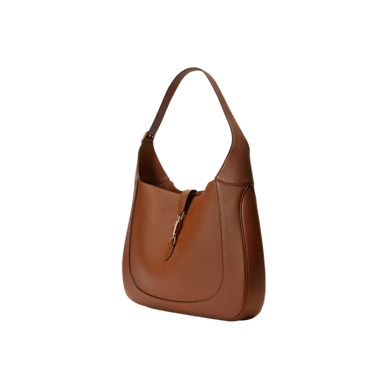 GUCCI Jackie 1961 Leather Crescent Shoulder Bag Shoulder Bag Large Size Women's Brown-3