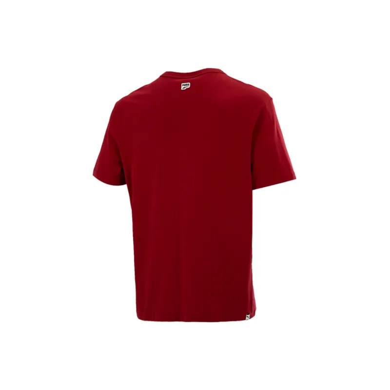 PUMA T-Shirts Men Burgundy-1