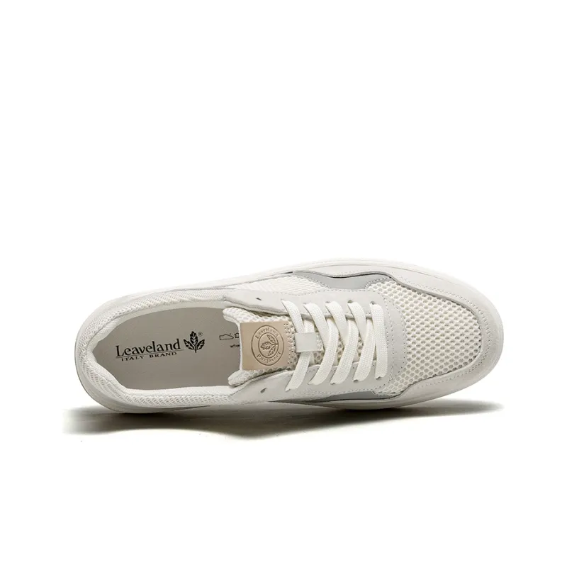 LEAVELAND Stylish Skateboarding Shoes Men's White-3