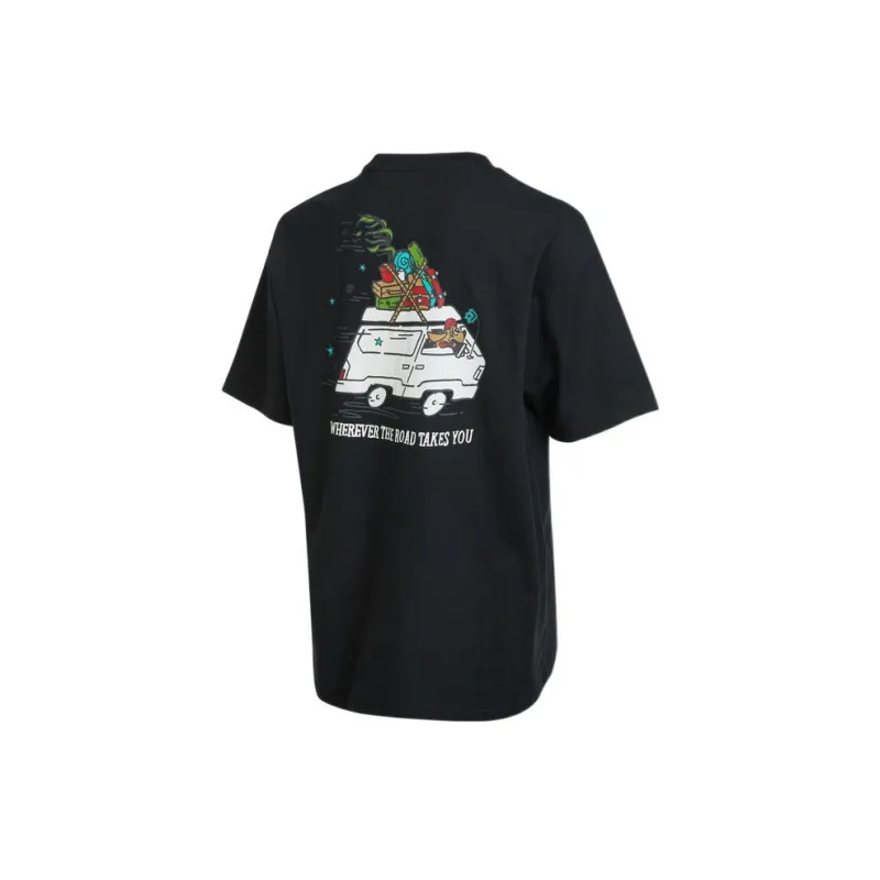 Converse Drop Shoulder Sleeve T-Shirt Men's Black-1