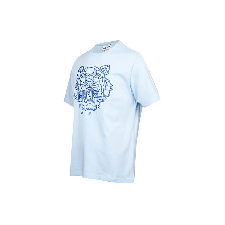 KENZO Classic Tiger Head SS21 T Shirt Men's Light Blue-2