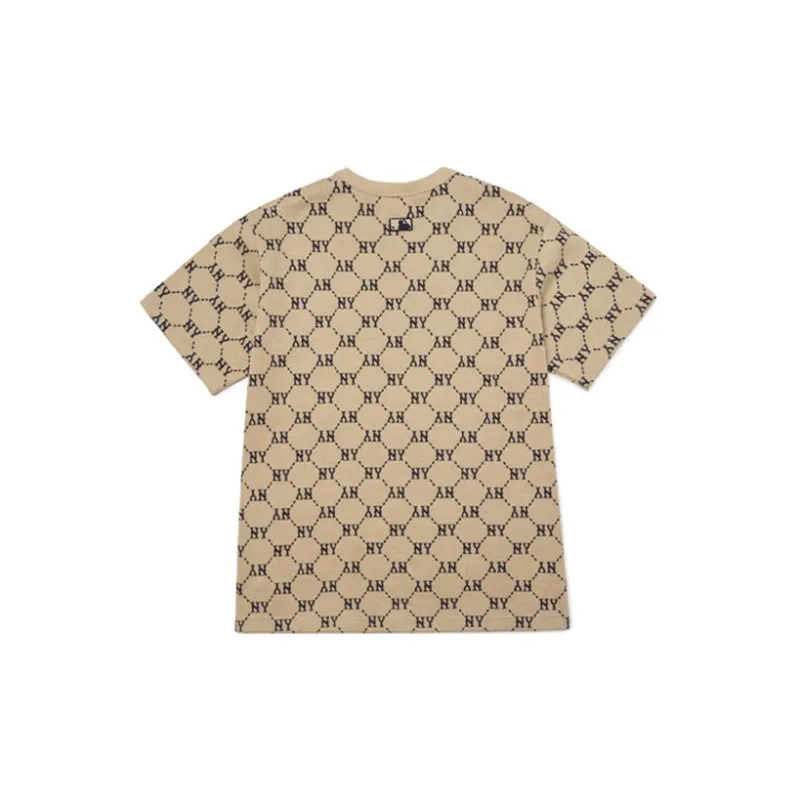 MLB Drop Shoulder Sleeve T-Shirt Unisex Beige-1