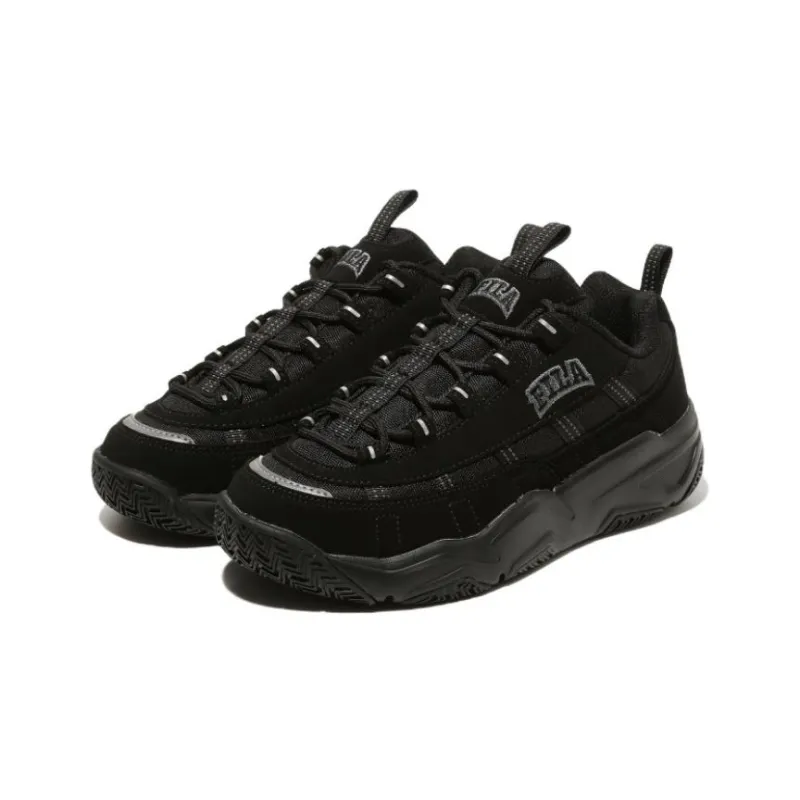 FILA Cushioning, Slip Resistant, And Abrasion Resistant Low Top Casual Shoes Unisex Black-2