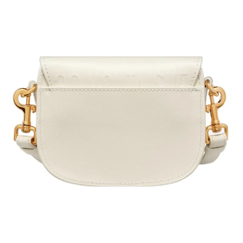 DIOR Cow Leather Clutches Handbag Shoulder Bag Crossbody Bag Extra Mini Women's Milk White-2