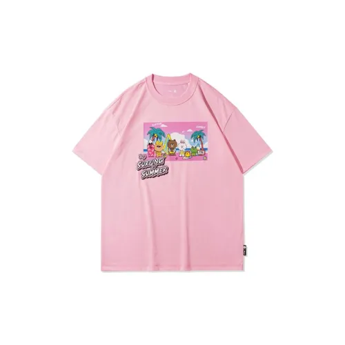 Line Friends X LINING Sports Fashion Collection T-Shirts Unisex Phoenix Pink