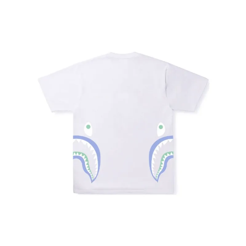 A BATHING APE Text Code Camo Side Shark Tee-3