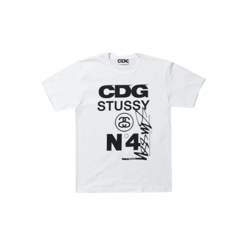 Stussy X CDG T-Shirts Unisex White