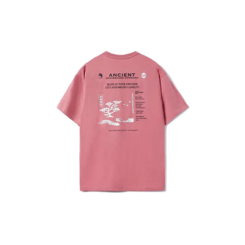 LINING Skateboard T Shirts Men Dirty Pink Red-1