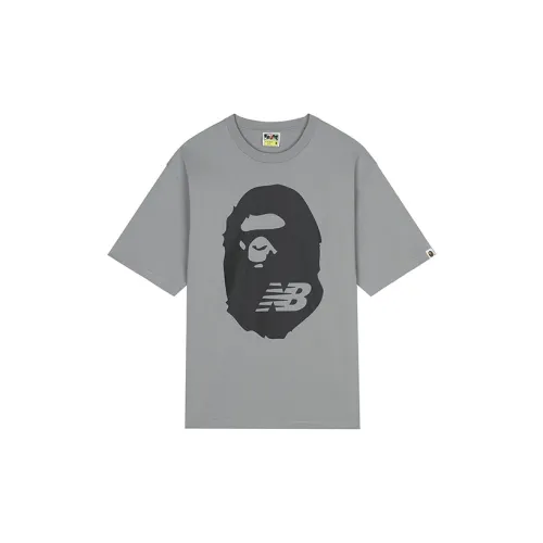 New Balance X Bape Crossover T-Shirts Men Gray