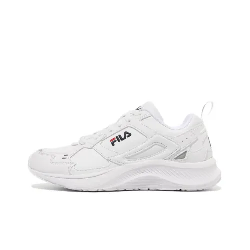 FILA Cushioning Anti-Slip And Wear-Resistant Low-Top Casual Shoes Unisex White Korean Style