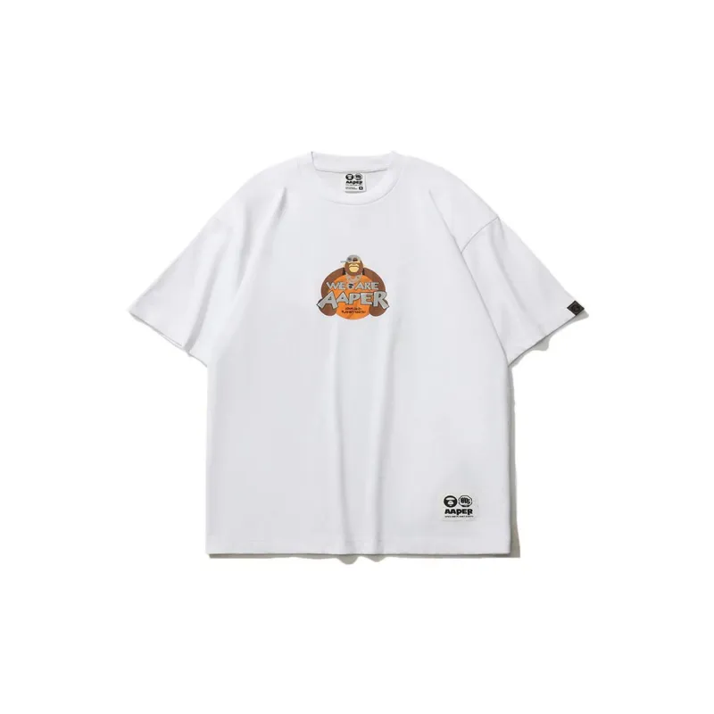 LiNing x Aape Sports Basketball Collection T Shirt Men's White-1
