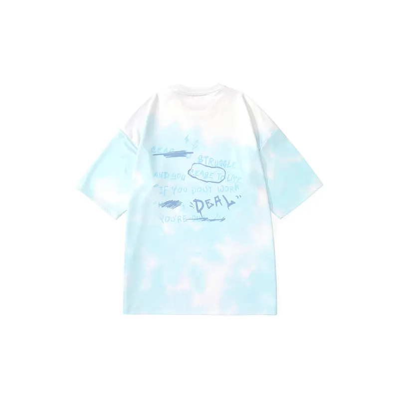 GENANX T Shirt Unisex Print Blue-1
