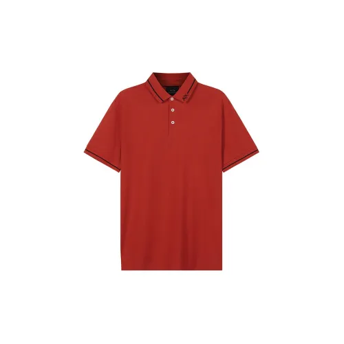 ARMANI EXCHANGE Polo Shirts Men Brick Red