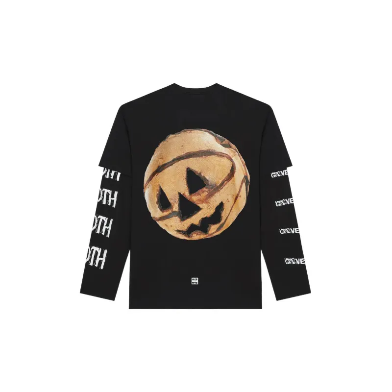Givenchy Oversized Double Layer Print Long Sleeve T Shirt-1