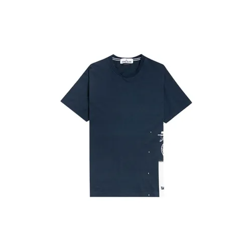 STONE ISLAND T-Shirts Men Ocean Blue