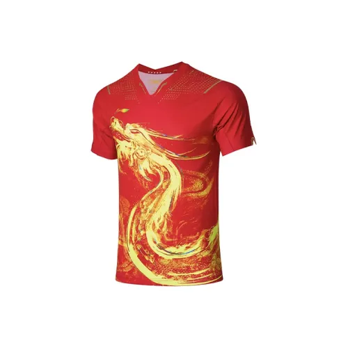 LINING Table Tennis Jerseys Men Red