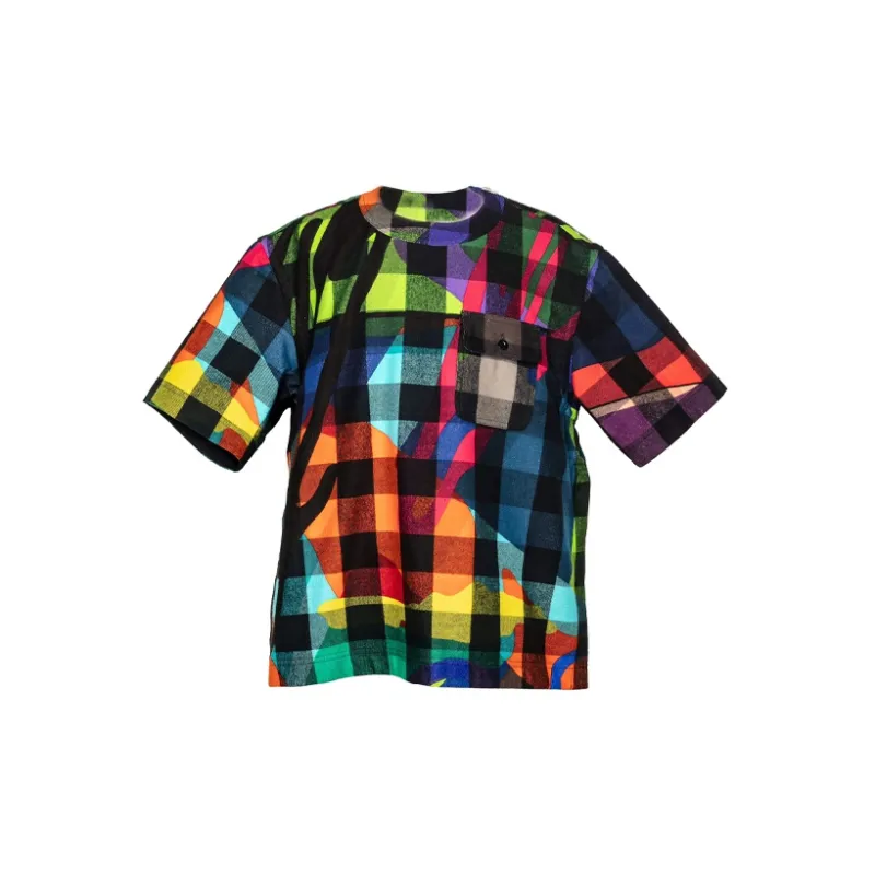 KAWS X Sacai Plaid Pullover-1