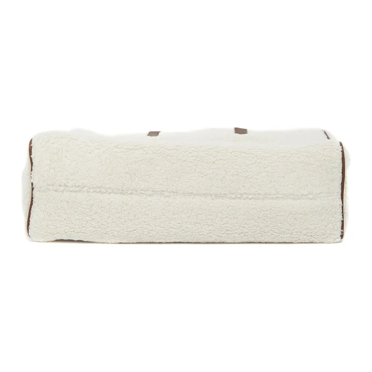 Golden Goose Polyurethane Patchwork With Cow Leather Tote Bag Shopping Bag Shoulder Bags Handbags Women's White-3