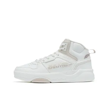 XTEP Heavenly Ridge Anti Slip Wear Resistant Mid Top Skateboard Shoes Women's Sail White