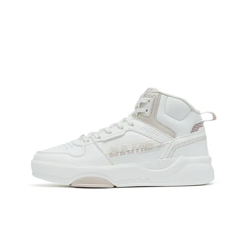 XTEP Heavenly Ridge Anti Slip Wear Resistant Mid Top Skateboard Shoes Women's Sail White