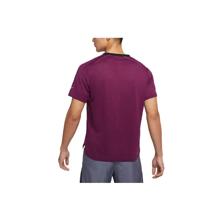 Nike T Shirts Men Burgundy-1