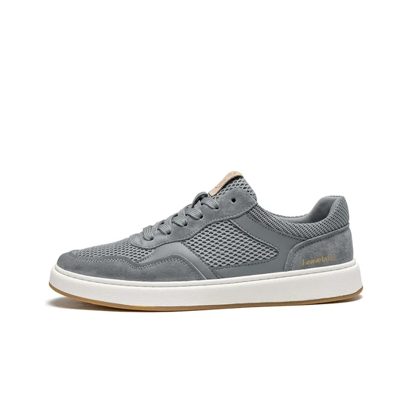 LEAVELAND Stylish Skateboarding Shoes Men's Gray-0