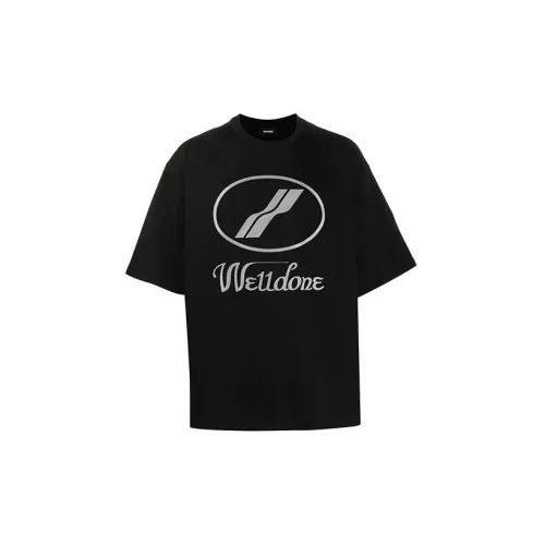 WE11DONE Logo Print Oversized T-shirt Black