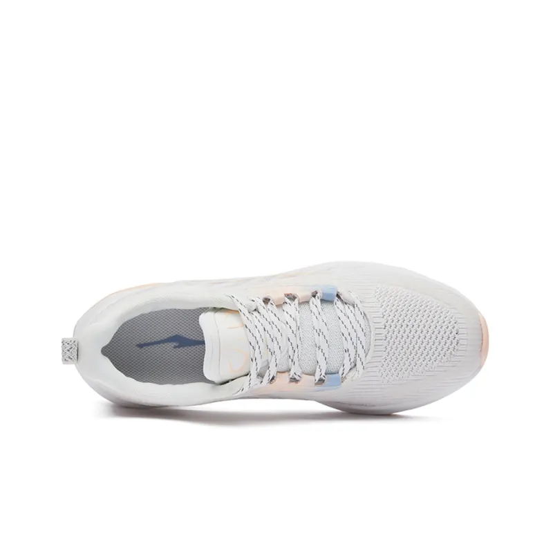 Erke Low Top Running Shoes Women's White Nude-3