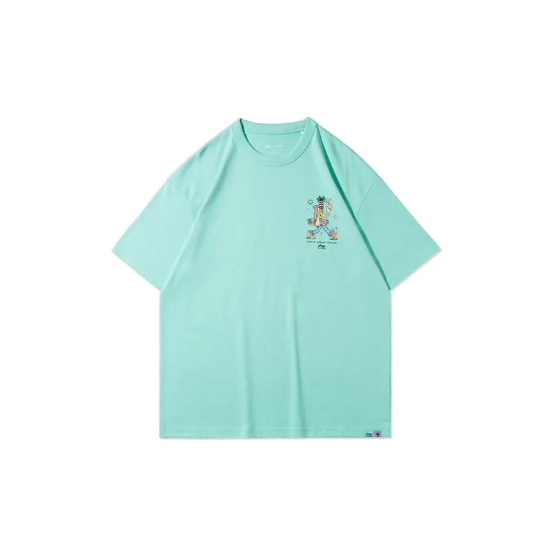 LiNing Skateboard T Shirt Men's Light Jade Green-1
