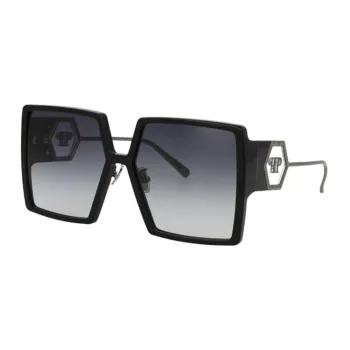 PHILIPP PLEIN Logo Plaque Square Frame Sunglasses