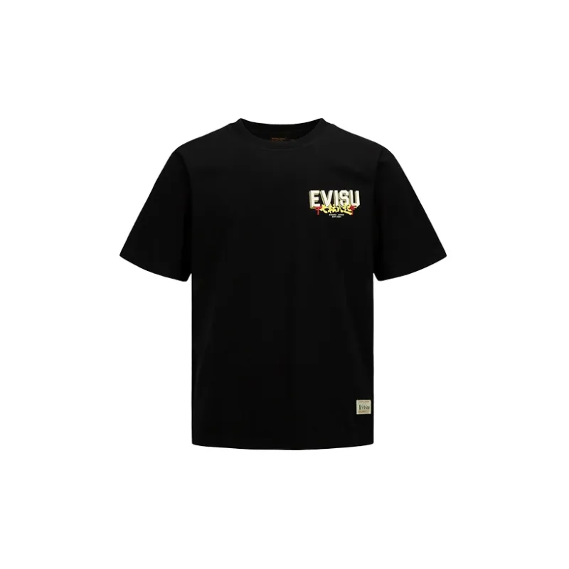 EVISU T Shirts Men Black-1
