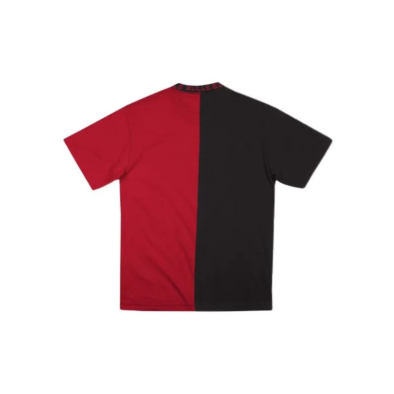 Mitchell Ness T Shirts Unisex Black Red-1