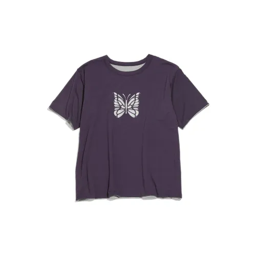 Needles T-Shirts Unisex Purple